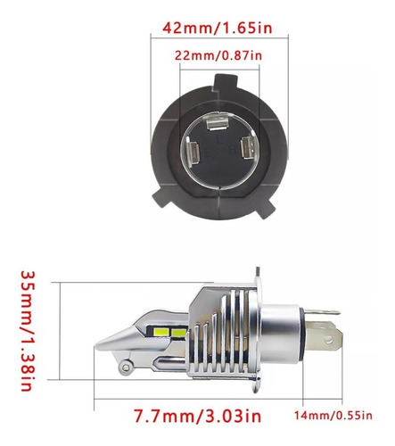 Set (x2) Bombillos Led Fighter H4 (tipo Avion) Foto 9