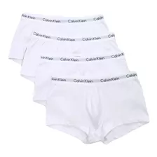 Kit 4 Cuecas Calvin Klein Low Rise Trunk Cotton Branco Combo