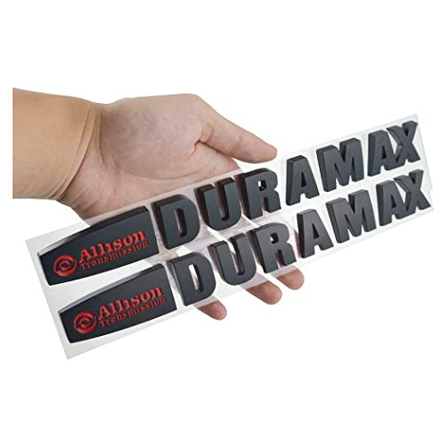 Emblema Duramax De Allison Duramax, 2 Unidades, Color Negro Foto 5