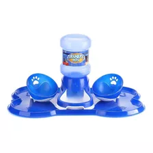 Jogo Comedouros E Bebedouro Automático Pets Truqyspets Azul