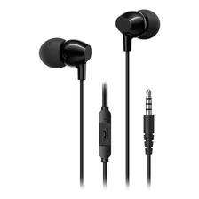 Fones De Ouvido Handsfree Com Conector Intra-auricular Usams Ep-47 Atrix De 3,5 Mm, Cor Preta