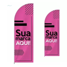 Wind Banner Só Tecido Dupla Face 2m Sua Marca Personalizado