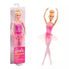 Boneca Barbie Bailarina Loira Vestido Rosa