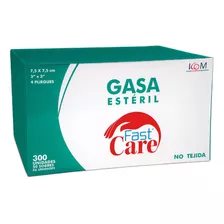 Gasa Estéril Fast Care No Tejida 7,5 X 7,5 Cm 300 Unidades