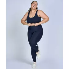 Calça Legging Hyper Essential Preto Plus Size Alto Giro