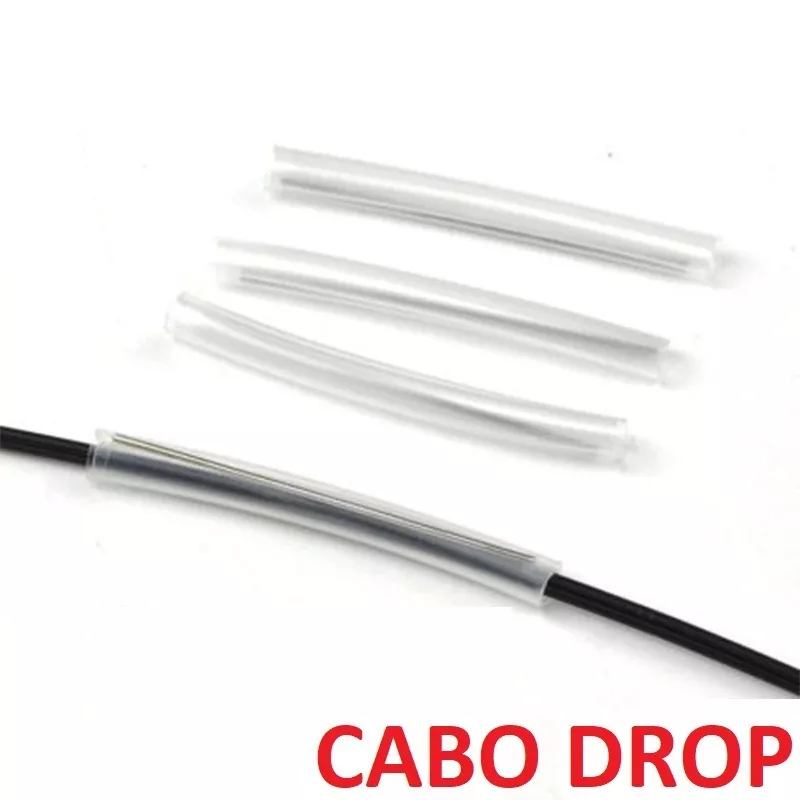 Tubete Para Cabo Drop Fusão Fibra Óptica Drop Kit 100x Peças