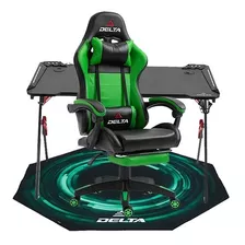 Set Gamer Delta Nx Green Silla + Escritorio + Alfombra