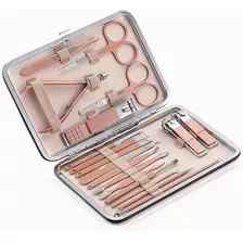 Set De Manicura Cortauñas Kit De Aseo Profesional 18 Pcs