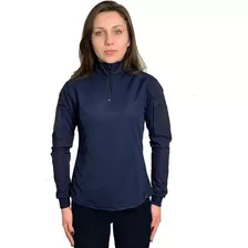 Combat Shirt Feminina Azul Bélica - Uso Tático E Aisoft
