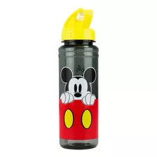 Garrafa Mickey Disney Plástica Com Canudo 700 Ml Cor Colorido