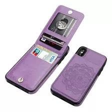 Vaburs Funda Para iPhone XS Para iPhone X Con Tarjetero