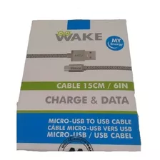 Cable Wake 15 Cm Color Gris Nylon Microsd 