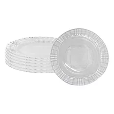 Plato De Torta Wheaton Crystal Line 29cm Vidrio Transparente