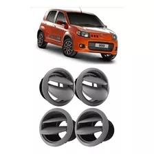 Kit 4 Difusor Saida Ar Fiat Uno Vivace Way Attractive Cinza 