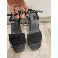 Sandalias Negras Con Plataforma Nro39 Marca Ayres