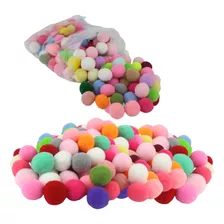 100 Pompom Bolinha Artesanato 2cm Cores Vibrantes Laço Tiara