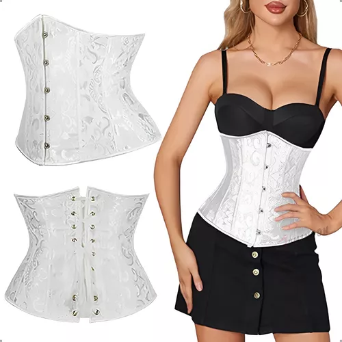 Tercera imagen para búsqueda de corset blanco