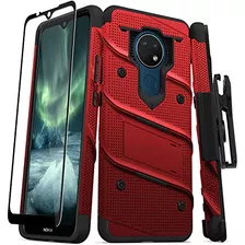 Funda Zizo Nokia C5 Endi/ Protector/rojo/negro