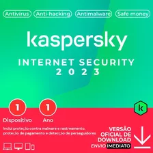 Kaspersky Internet Security 1 Pc 1 Ano Envio Imediato