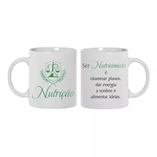 Caneca Personalizada De Porcelana Com Profissões Nutrição