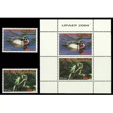 América Upaep - Pájaros - Surinam 2004 - Serie + Block Mint