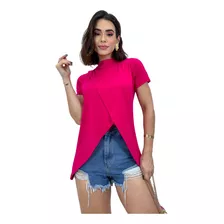 Blusa Mullet Alongada Bata Feminina Estilosa Soltinha Linda 