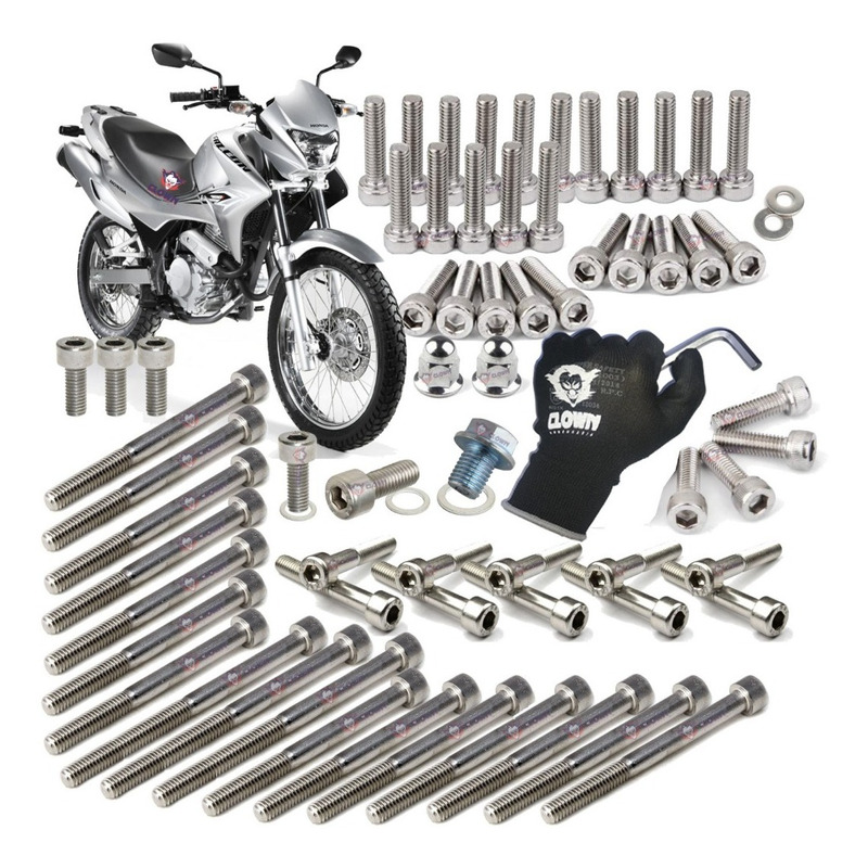 Clown Kit Parafusos Allen Inox Motor Cbx 250 Twister B1i