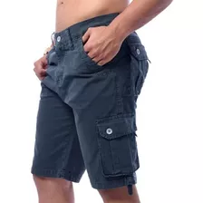 Kit Com 3 Bermudas Cargo Masculinas Super Confortável