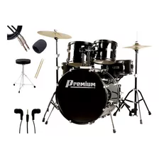 Bateria Acústica Premium Dx722 Bk 22'' Profissional Preta