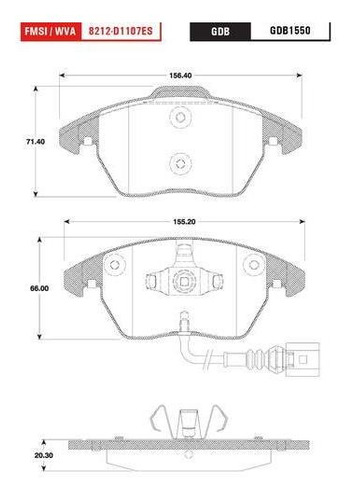 Balata Trw Gdb1550 Audi A3 2001 2002 2003 2004 2008 Foto 2