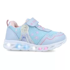 Tenis Disney Frozen Elsa Niña Sintético Deportivo Con Luces 