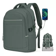 Mochila De Viaje Para Portátil Con Puerto De Carga Usb, Para Hombres Y Mujeres, Con Capacidad Para Portátiles De Hasta 15,6 Pulgadas