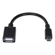 Adaptador Micro Usb A Usb 2.0 Otg De 15 Cm Negro