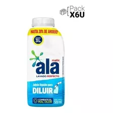 Pack X 6u Ala Jabon Liquido 500 Ml Para Diluir Rinde 3 Lt