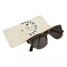 Lentes De Sol Degradado Azul Funda Snoopy Peanuts