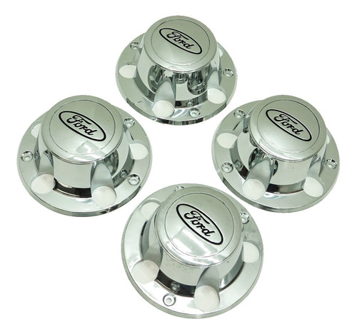 4 Tapones Copas Ford Lobo F150 F-250 70-03 Cromadas Foto 3