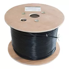 Cable Utp Categoria 5e Exterior Rollo 305 Metros Doble Negro