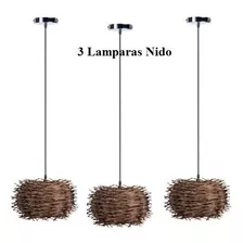 3 Lámparas Colgantes Forma De Nido