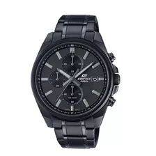 Edifice Efv 610dc 1av Original Negro Cromado Cronómetro 