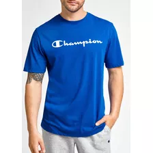 Playera Champion Para Hombre Escote Redondo Con Logo Azul