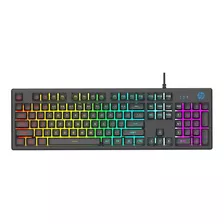 Teclado Gamer Hp K500f Qwerty Português Brasil Cor Preto Com Luz Rgb