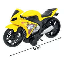 Moto 1600 De Brinquedo Infantil 35cm Bs Toys 3 Cores Fricção Cor Variado