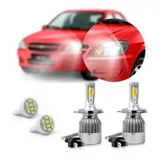 Kit De Lampada Super Led Celta H4 Farol Alto E Baixo +brinde