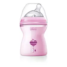 Mamadeira Color Chicco Fluxo Medio 2m+ Step Up 250ml Rosa Estrelinha