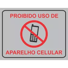 Placa De Sinalização Proibido Celular