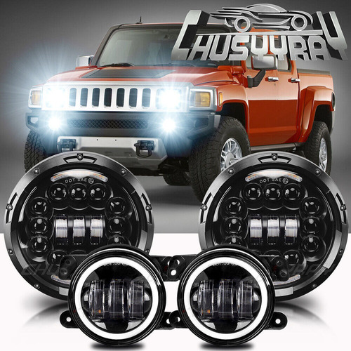 Par De Faros Antiniebla Led Para Hummer H2 H3 2004-2009