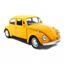 Carrinho Miniatura De Ferro Fusca Fusquinha Abre Porta Capô