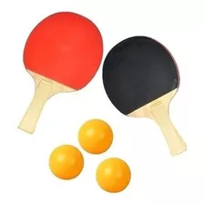 Kl Set Paletas + 3 Pelotas Ping Pong Kl