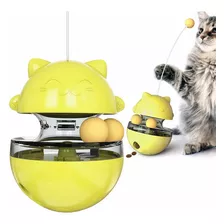 Juguete Interactivo Para Gatos Con Dispensador De Comida Color Amarillo