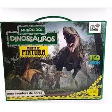 Estojo Maleta Escolar De Pintura Kit Com 150 Pçs Dinossauro 